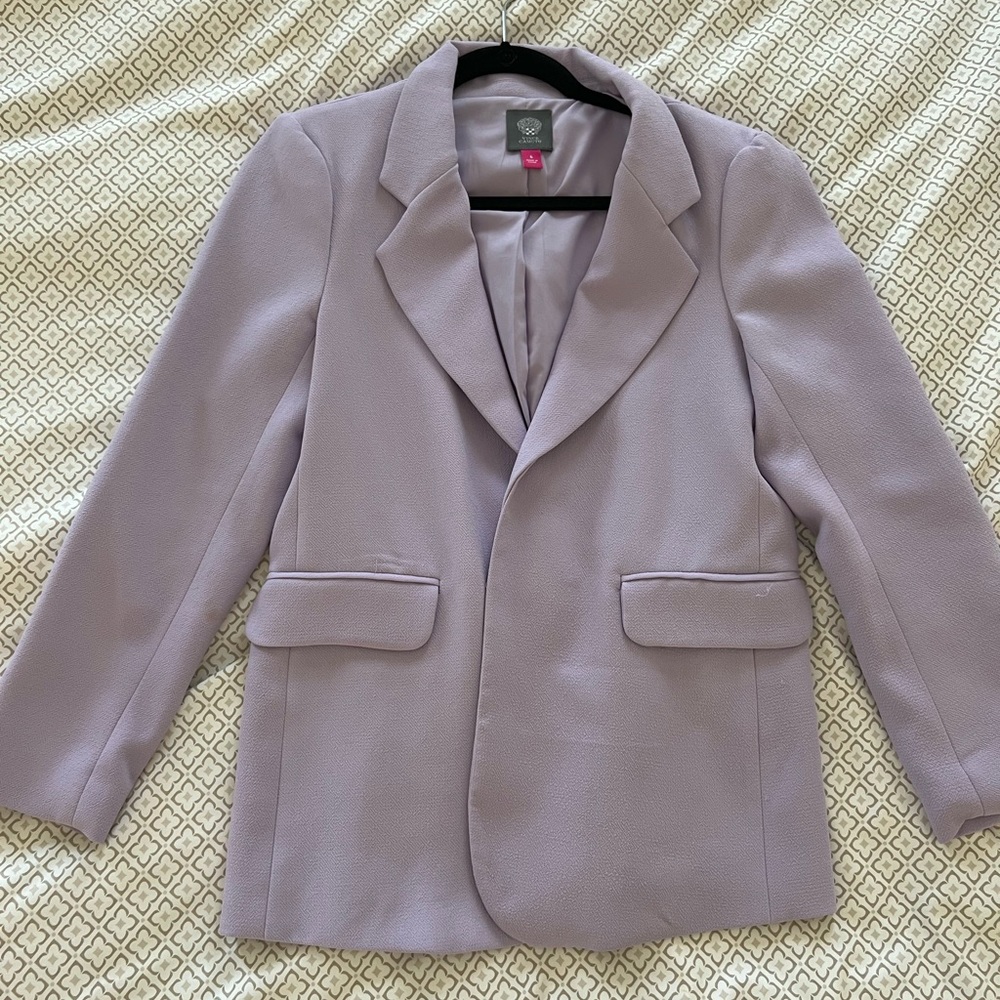 Vince Camuto Parisian crepe blazer lavender 6